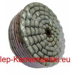 ZESTAW RZEPÓW POLERSKICH DO KAMIENIA NA SUCHO 7SZT PLUS UCHWYT 80MM